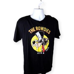 Next Level "The Rowdies" Novelty Graphic Black Tee Shirt L